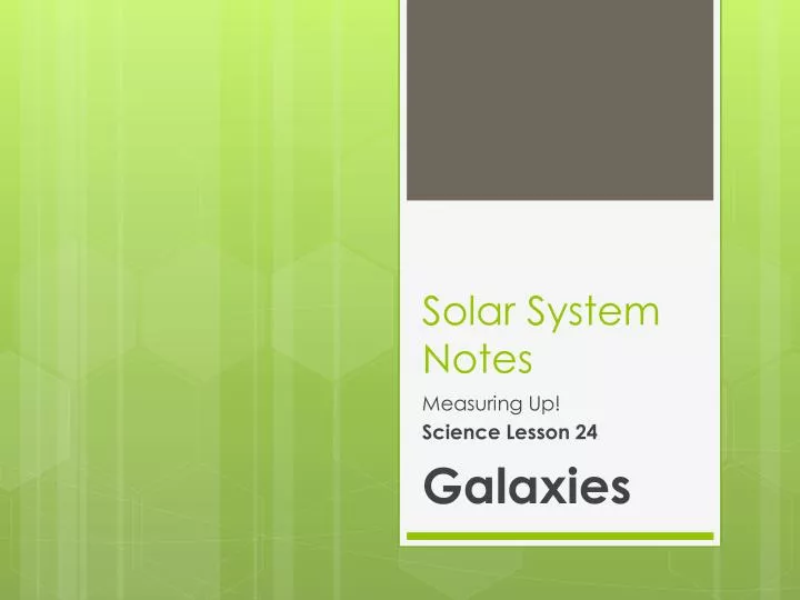 solar system notes