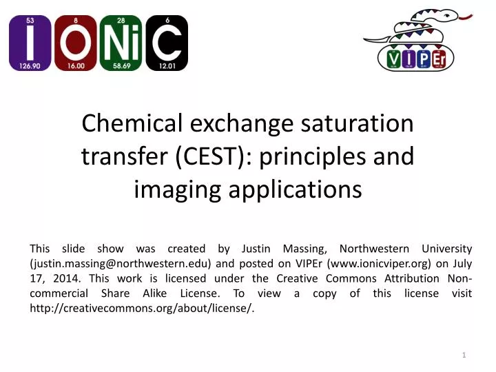chemical exchange saturation transfer cest principles and imaging applications