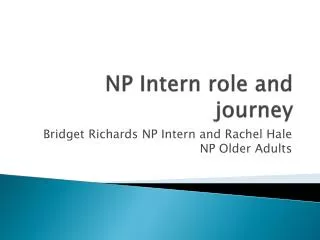 NP Intern role and journey