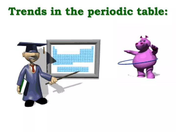 trends in the periodic table