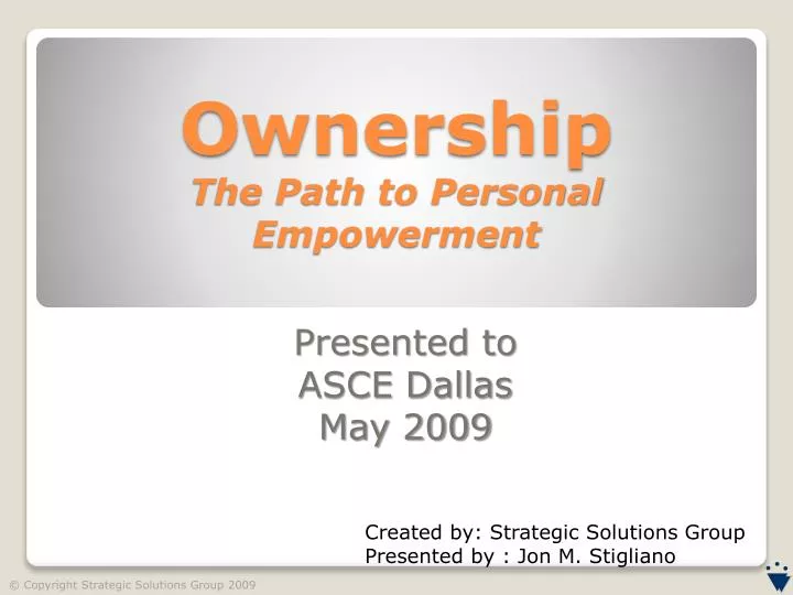 ownership the path to personal empowerment