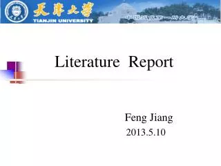 Literature Report