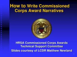 How to Write Commissioned Corps Award Narratives