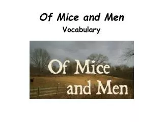 of mice and men