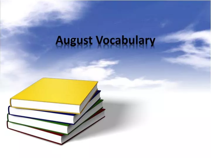 august vocabulary