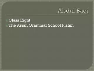Abdul Baqi