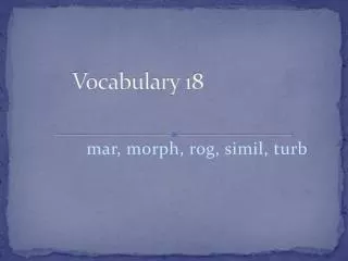 Vocabulary 18