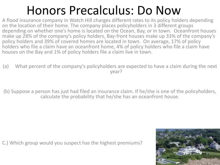 honors precalculus do now