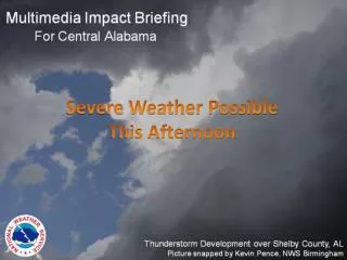 Severe Weather Possible This Afternoon