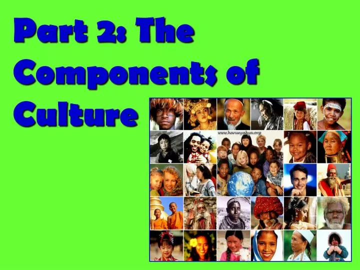 part 2 the components of culture