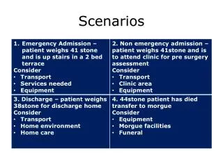 scenarios