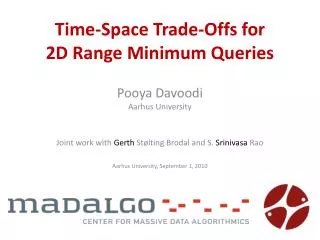 Time-Space Trade-Offs for 2D Range Minimum Queries