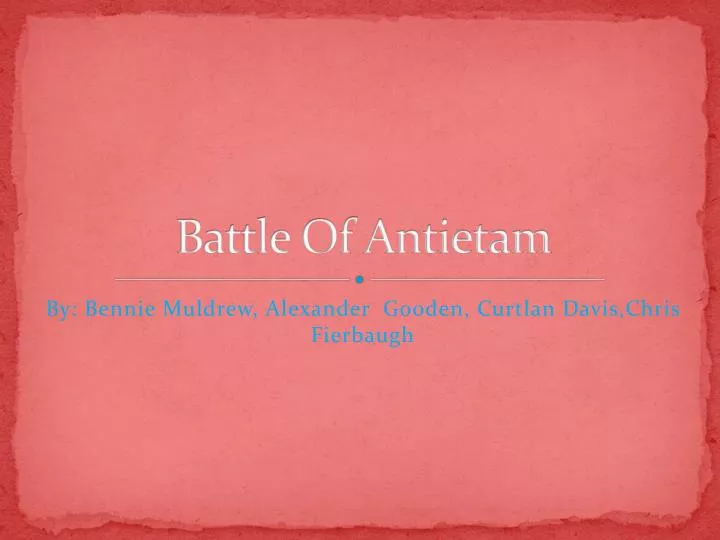 battle of antietam