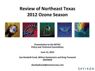 Review of Northeast Texas 2012 Ozone Season