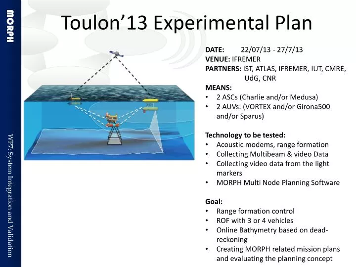 toulon 13 experimental plan
