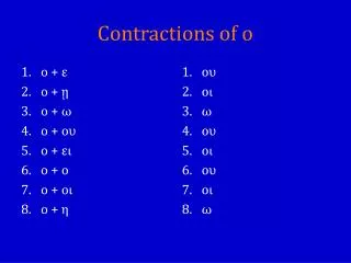 contractions of