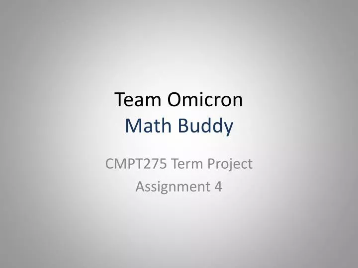 team omicron math buddy