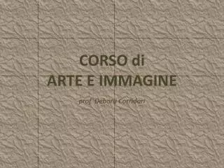 corso di arte e immagine