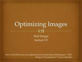 Optimizing Images