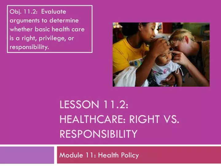 lesson 11 2 healthcare right vs responsibility