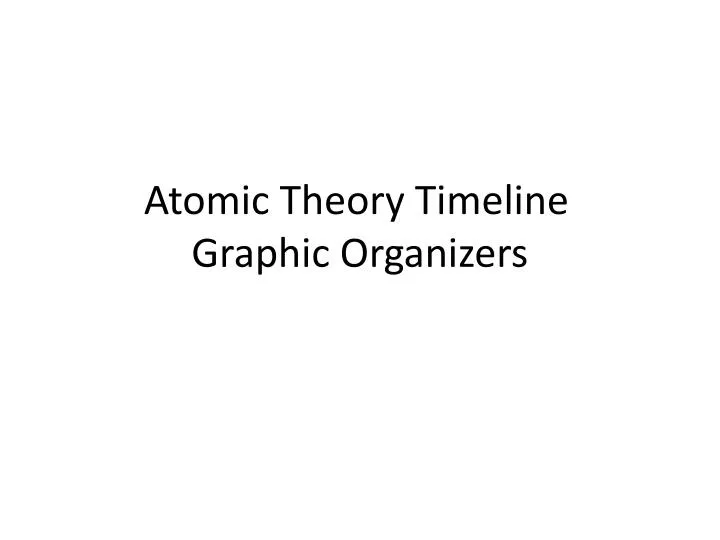 atomic theory timeline graphic organizers
