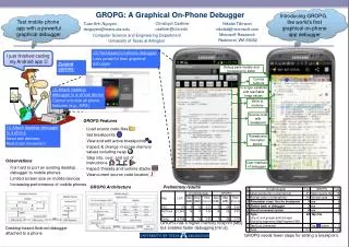 GROPG: A Graphical On-Phone Debugger