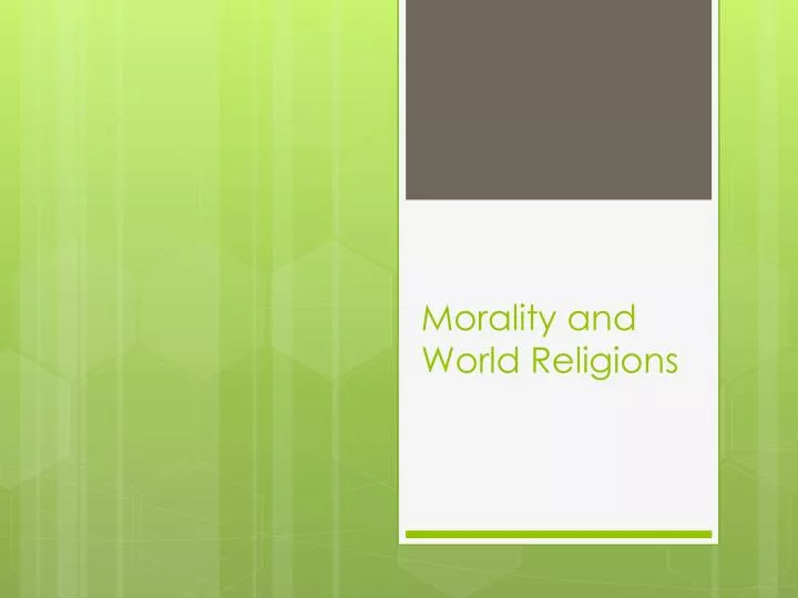 morality and world religions