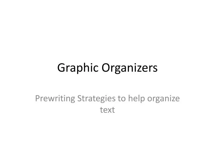 graphic organizers