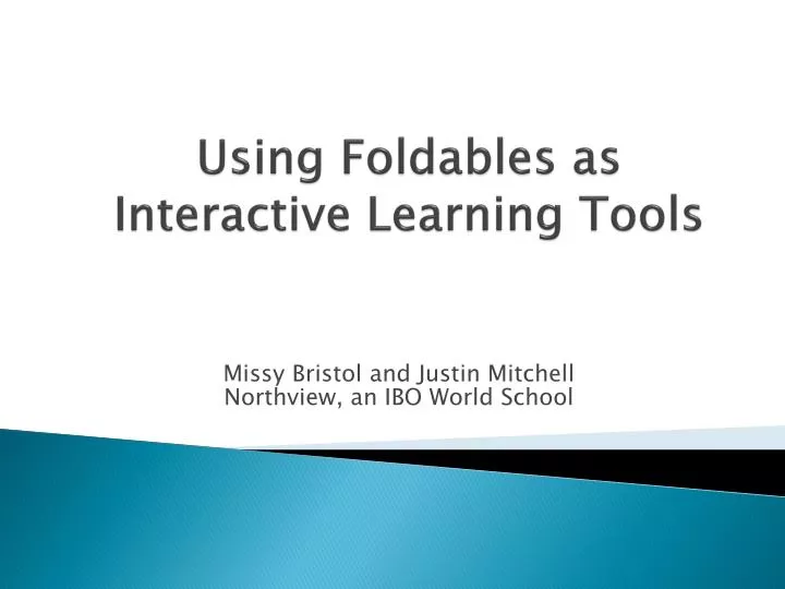 using foldables as interactive learning tools