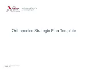 Orthopedics Strategic Plan Template