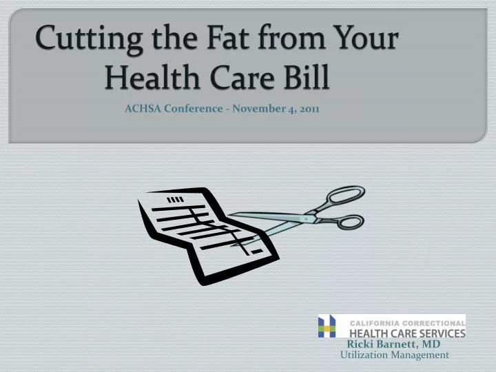cutting the fat from your health care bill