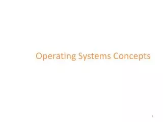 Operating Systems Concepts