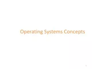 operating systems concepts