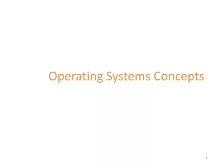 operating systems concepts