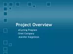 Sustainable eCycling Program for Oriel Company - slide 1