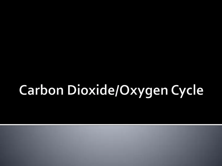 carbon dioxide oxygen cycle