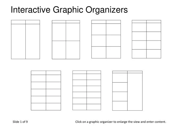 interactive graphic organizers