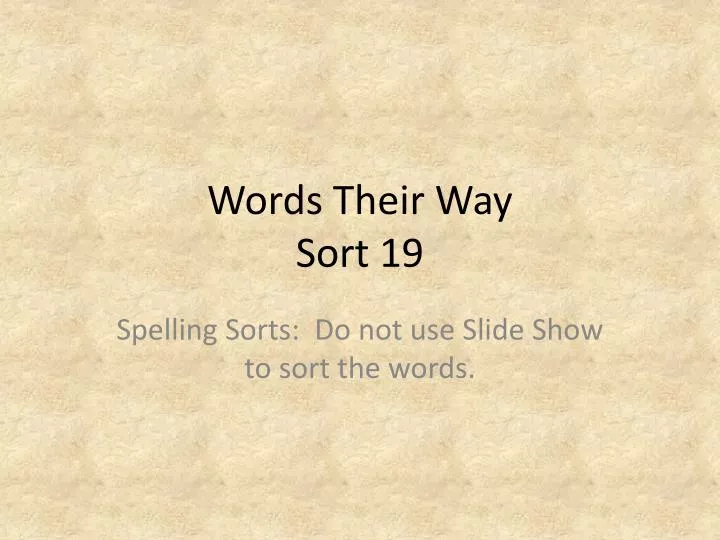 words their way sort 19