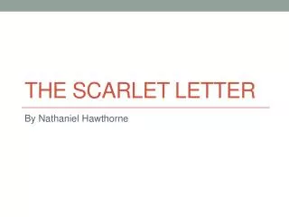 The scarlet letter