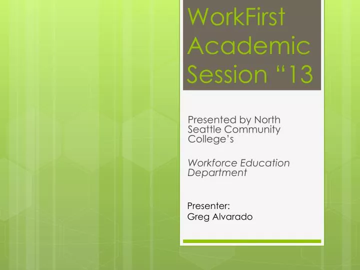 workfirst academic session 13