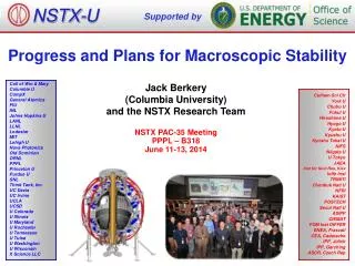 Progress and Plans for Macroscopic Stability
