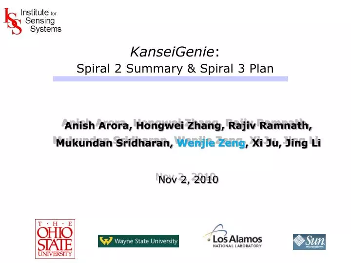 kanseigenie spiral 2 summary spiral 3 plan