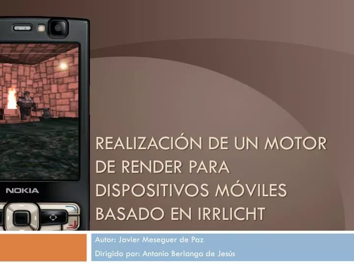 realizaci n de un motor de render para dispositivos m viles basado en irrlicht