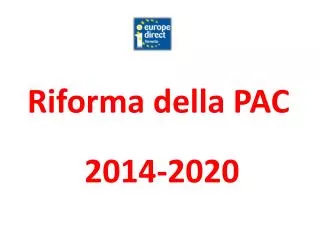 riforma della pac