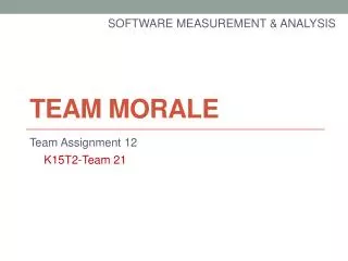 TEAM MORALE