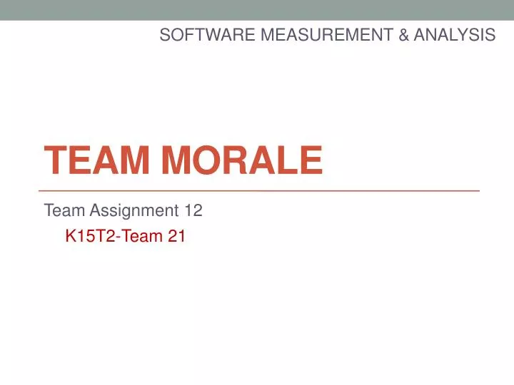 team morale
