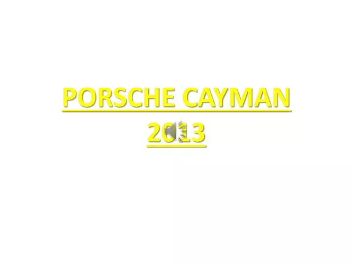 porsche cayman 2013