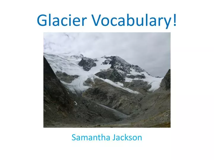 glacier vocabulary