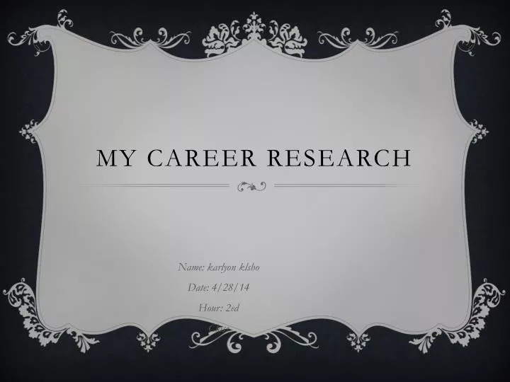 my career research
