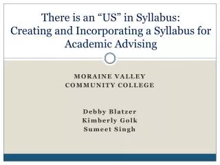 There is an “US” in Syllabus: Creating and Incorporating a Syllabus for Academic Advising